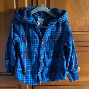 Hanna Andersson Blue Plaid Kids Hoodie